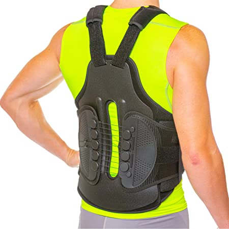 TLSO Thoracic Full Back Brace - Treat Kyphosis, Osteoporosis, Compression Fractures, Upper Spine Injuries, and Pre or Post Surgery with This Hard Lumbar Support for Men and Women (2XL)