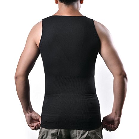 Men's Body Shaper For Men Slimming Vest Tummy Waist lose Weight Compression Shirt, Men's Elastic Sculpting Vest Thermal Compression Base Layer Slim Compression Muscle Tank Shapewear for Men