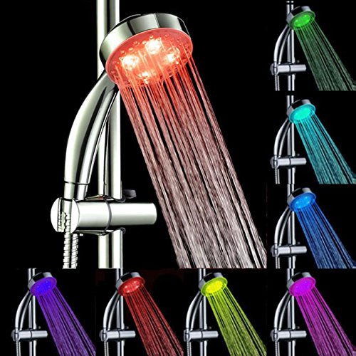 GreForest LED Shower Head Color Changing 7 Colors Gradual Changing