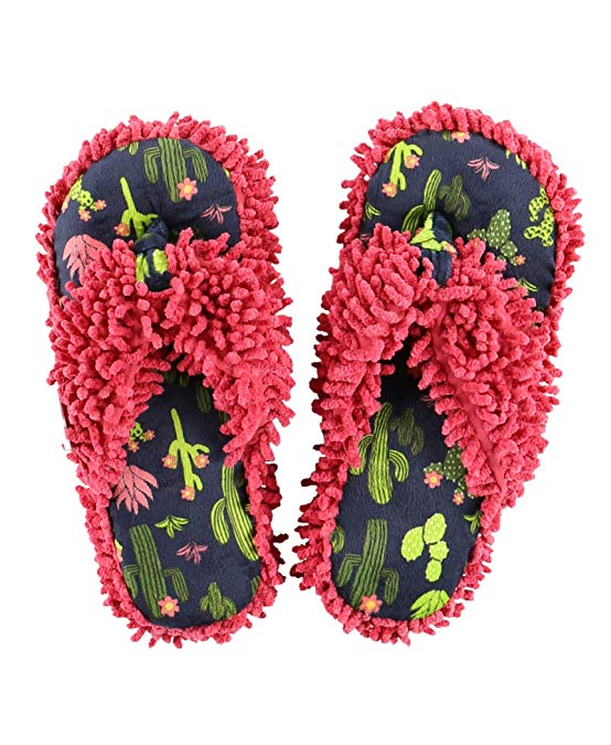 Spa Flip Flop Fuzzy Slippers by LazyOne | Cute Design Fuzzy Thong Slippers