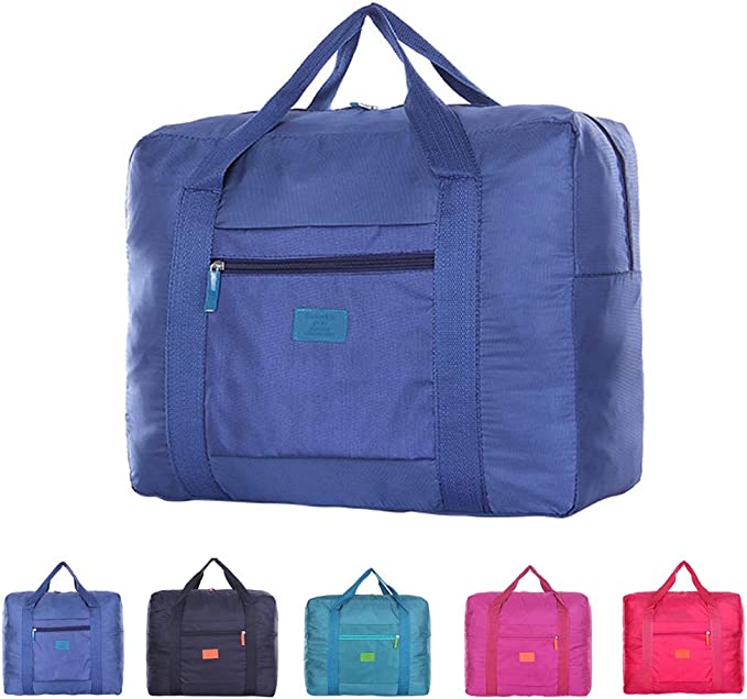 Unova Travel Duffel Bag Light Foldable Nylon Water Resistant Gym Bag Tote Hook onto Luggage