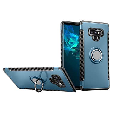 Hayder Galaxy Note 9 Case, Car Magnetic Kickstand 360 Degree Ring Holder Protection Cover