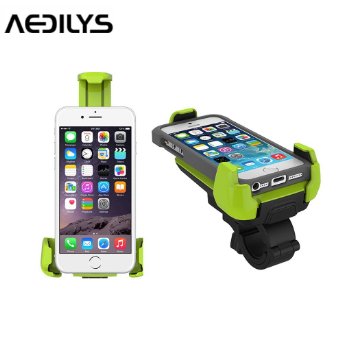 Bike Mount ,AEDILYS Universal Bicycle Motorcycle Handlebar Mount Cell Phone Holder Cradle Adjustable for iPhone 6 6S Plus 5S 5C 4S, Samsung Galaxy S5 S4 S3 Edge Note 2 3 4,Nexus 5,HTC,LG ,GPS