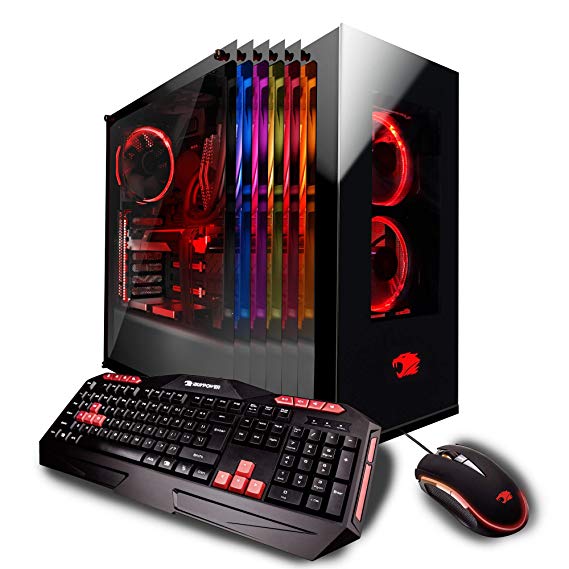 iBUYPOWER Gaming Pro Desktop PC Liquid Cooled AM8420i Intel i7-8700K 3.70GHz, NVIDIA Geforce GTX 1070 8GB, 16GB DDR4 RAM, 1TB 7200RPM HDD,  240GB SSD, Wifi, RGB, Win 10, VR Ready