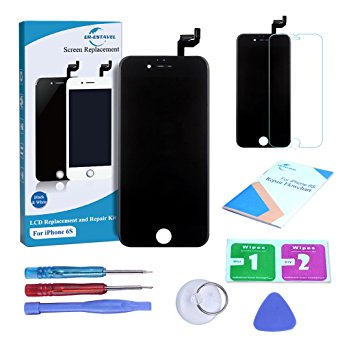 Qi-Eu LCD Display for iPhone 6S 4.7 inch Touch Screen Digitizer Replacement with 3D Touch Full Assembly - Black, Repair Tools Kit and Instructions are Included