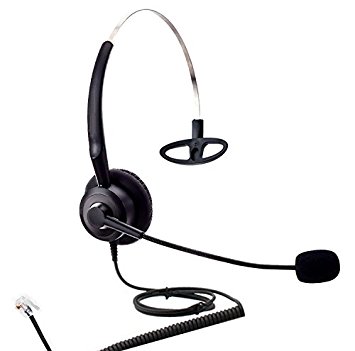 Audicom H200CSB Mono Call Center Headset headphone with Mic for Cisco Unified Telephone IP Phones 7931G 7940 7941 7942 7945 7960 7961 7962 7965 7970 and Plantronics M10 MX10 Vista Modular Adapters