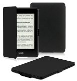 OMOTON Kindle Paperwhite Case Cover -- The Thinnest and Lightest PU Leather Smart Cover for All-New Kindle Paperwhite Fits All versions 2012 2013 2014 and 2015 All-new 300 PPI Versions Black