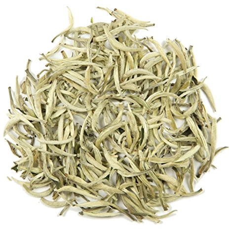 Silver Needle Loose Leaf Chinese Tea - Hong Kong Tea Company Sourced Premium AAA Grade Ultra-Fine White/Green Tea - 1oz