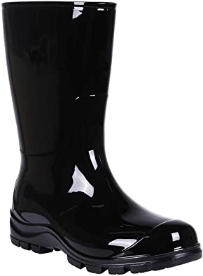 Asgard Women's Mid Calf Rain Boots Short Waterproof Garden Shoes