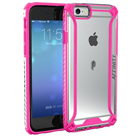 iPhone 6S Case, POETIC Affinity Series [Premium Thin]/No Bulk/ Protection where its needed/Clear/Dual Material Protective Bumper Case for Apple iPhone 6S /iPhone 6 (Pink/Clear)