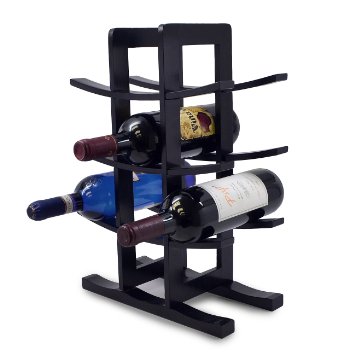 Sorbus Bamboo Wine Rack - Holds 12 Bottles of Your Favorite Wine - Sleek and Chic Looking Wine Rack