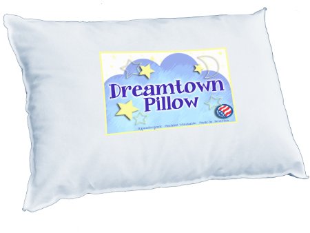 Toddler Pillow-CHIROPRACTOR RECOMMENDED. Best for Kids, Travel OR as baby Nursing Pillow. Hypoallergenic. Perfect for sleeping in bed, crib, daycare, or carseat. Made in USA