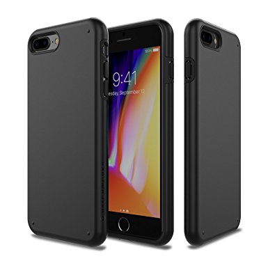 iPhone 8 Plus Case, Patchworks Chroma Series in [Black] - Slim Protective Dual Layer Hard Case For Apple iPhone 8 Plus (2017) / iPhone 7 Plus (2016)