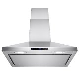 AKDY 30 Wall Mount Stainless Steel 760CFM Touch Control Kitchen Range Hood Noise Reduced Design w LED Lights Lamb