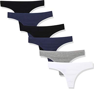 Madeline Kelly Women's 6 Pack Cotton Thong Panty