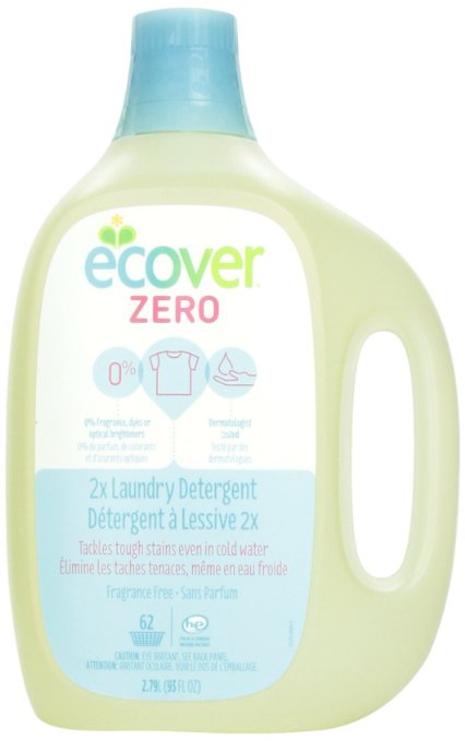Ecover Zero 2x Laundry Detergent Fragrance Free, 93 fl oz