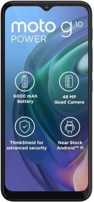 MOTOROLA G10 Power (64 GB) (4 GB RAM) (Breeze Blue)