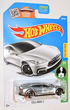 Hot Wheels, 2016 HW Green Speed, Tesla Model S Exclusive ZAMAC 242/250