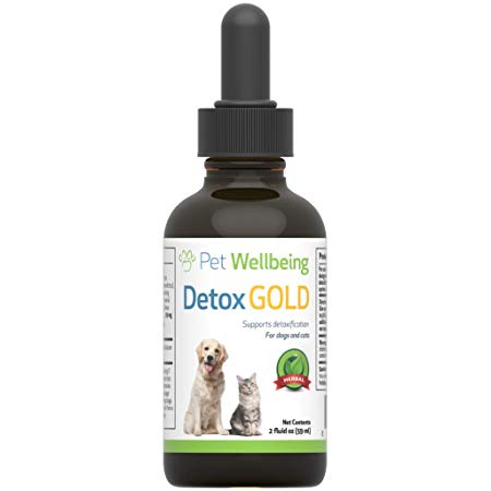 Pet Wellbeing Detox Gold for Dogs - Natural Detoxification Support for Dogs - 2 Ounce (59ml)