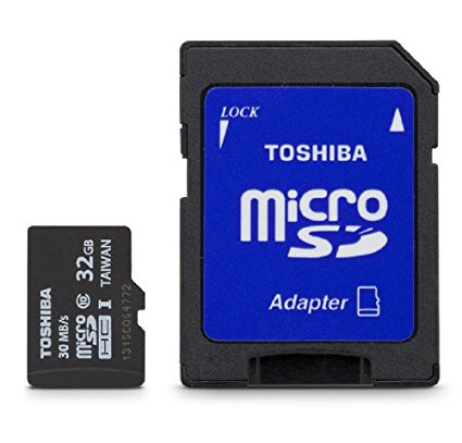 Toshiba Micro 32GB Secure Digital Micro SD Class 10 UHS-I Memory Card (PFM032U-1DCK)