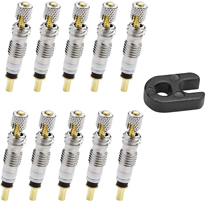 Bluecell 10pcs Presta Valve Core Part Replacement for Bicycle Mountain Bike Tire