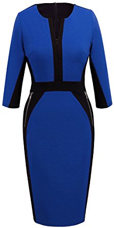 HOMEYEE Women's Stretch Tunic Pencil Sheath Dress U837