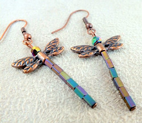 Dragonfly Metallic Hematite Earrings