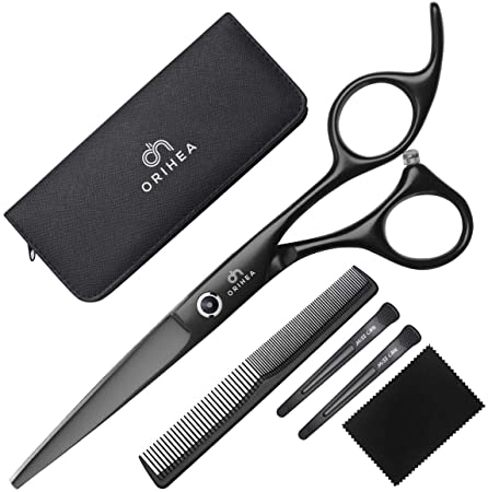 Hair Cutting Scissors Set, OriHea Professional Haircut Scissors Kit Sharp 440C Stainless Steel Hairdresser Scissors Set, 6.7 inch Lightweight Hair Cutting Scissors, Barber, Salon and Home Shear