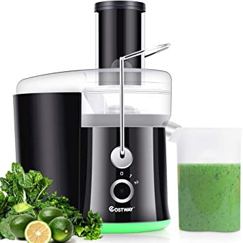 COSTWAY Juicer Machine, Centrifugal Juicer with 3-Inch Wide Mouth, BPA-Free Stainless Steel Juicer Maker with 2-Speed Control, High Speed Masticating Juicer Extractor for Fruits and Vegetable with Slag Pot and Juice Jug