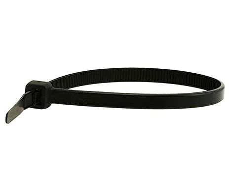 Monoprice 105797 8-Inch 50LBS Releasable Cable tie, 100-Piece/Pack, Black