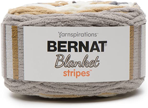 Bernat Blanket Stripes Yarn, 10.5 oz, Foggy Shores, 1 Ball