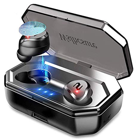 True Wireless Earbuds Bluetooth Earphones V5.0 with 3D Stereo Sound,Touch Control Wireless Headphones 90H Playtime，IPX7 Waterproof Built-in Mic  In Ear Sport Earphones with 3000mAh Charging Case