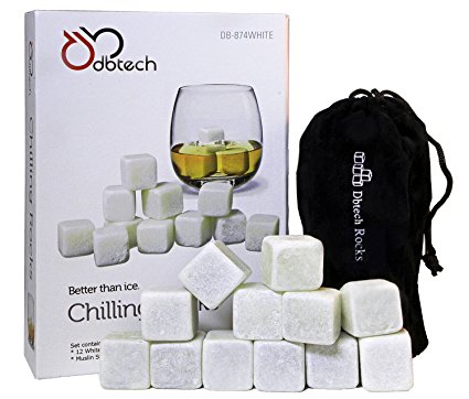 DB-Tech Whisky Chilling Rocks Gift Set - Set of 12