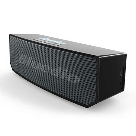 Bluedio BS-6 (Camel) Portable Bluetooth Wireless Speakers Stereo Soundbar with Mic for Phones & Music Home Gift (Black)