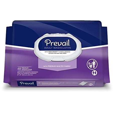 Prevail Quilted Cleansing Wipes, 8 x 12 in., 48 ct