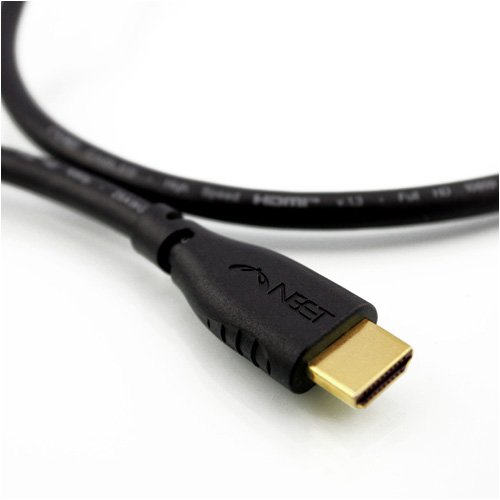 Neet - HDMI Cable 3m - 1080p 3D 4k UHD - HIGH-SPEED with Ethernet and Audio Return Channel - Cat2 - Genuine 28awg High Quality lead - Black Line