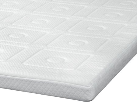 SensorPEDIC Luxury Extraordinaire 3-Inch Quilted Memory Foam Mattress Topper, Queen Size, White