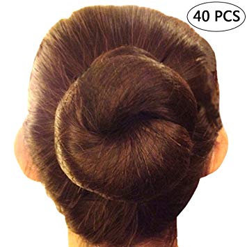 Bignc 40pcs Reusable Invisible Hair Nets Elastic Edge Mesh for Women Bun, 20 Inches 50cm, Brown