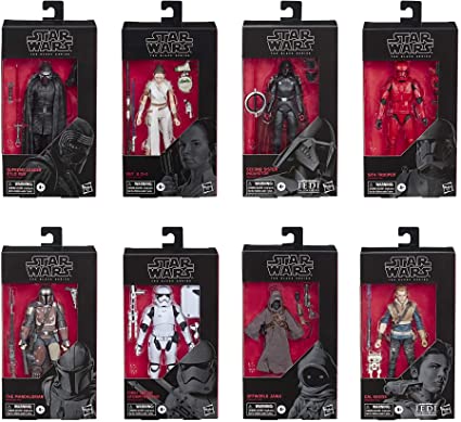 Star Wars The Black Series Case Pack of Wave One Figures: Supreme Leader Kylo Ren, Rey & Do, Sith Trooper, The Mandalorian, Cal Kestis, S Sister Inquisitor, First Order Stormtrooper, Jawa 6"