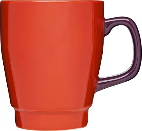 Sagaform POP Stoneware Mug, 11-3/4-Ounce, Red/Purple