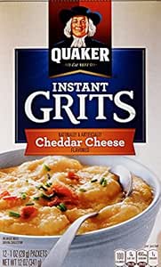 Quaker Instant Grits Cheddar Cheese, 12 ct