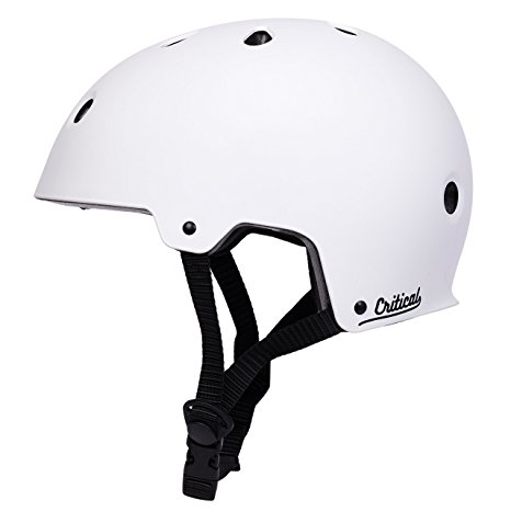 Critical Cycles Classic Commuter Bike/Skate/Multi-Sport CM-2 Helmet with 10 Vents, Matte White, Small: 51-55 cm / 20"-21.75"