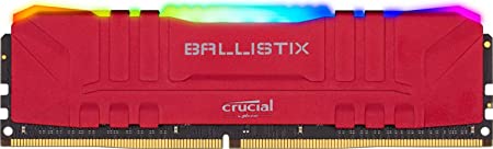 Crucial Ballistix RGB 3200 MHz DDR4 DRAM Desktop Gaming Memory 8GB CL16 BL8G32C16U4RL (Red)