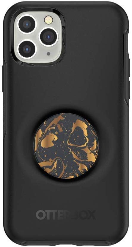 Otter   Pop for iPhone 11 Pro: OtterBox Symmetry Series Case Black & PopSockets Swappable Gilded Swirl