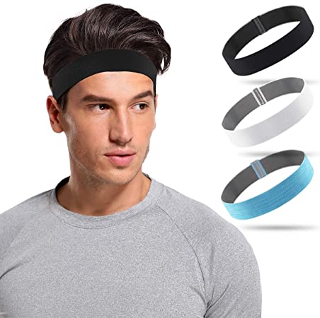 SHINYMOD Sports Headband for Men and Women,Non-Slip & Sweat Wicking Athletic Sweatband for Running，Yoga，Crossfit，Working Out & Basketball-Performance Stretch