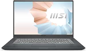 MSI Modern 15 Professional Laptop: 15.6" IPS-Level Thin Bezel Display, Intel Core i7-1165G7, NVIDIA GeForce MX450, 16GB RAM, 512GB NVMe SSD, Thunderbolt 4, Win10 PRO, Carbon Gray (A11SB-220)