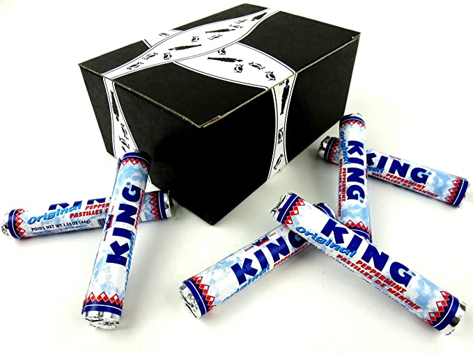 King Original Peppermints, 1.55 oz Rolls in a BlackTie Box (Pack of 6)