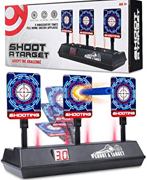 Electronic Scoring Target for Nerf Guns, Auto Reset Digital Shooting Targets Toy for Kids, Boys and Girls