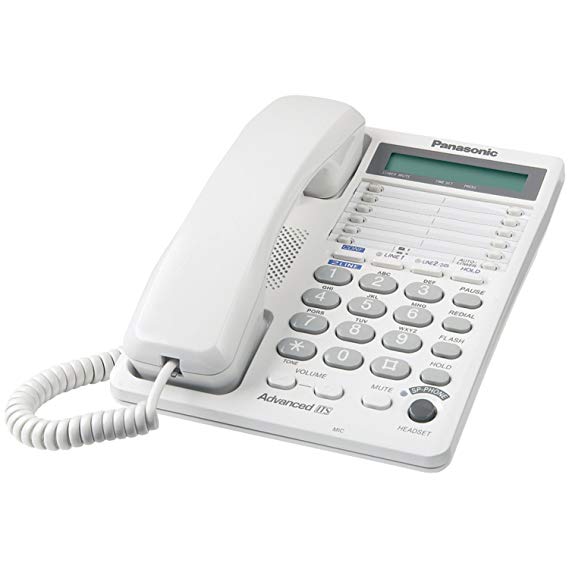 Panasonic KX-TS208W 2-Line Integrated Phone System, White