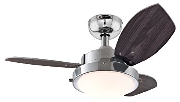 Westinghouse 7876300 Wengue Chrome 30" Ceiling Fan with Light